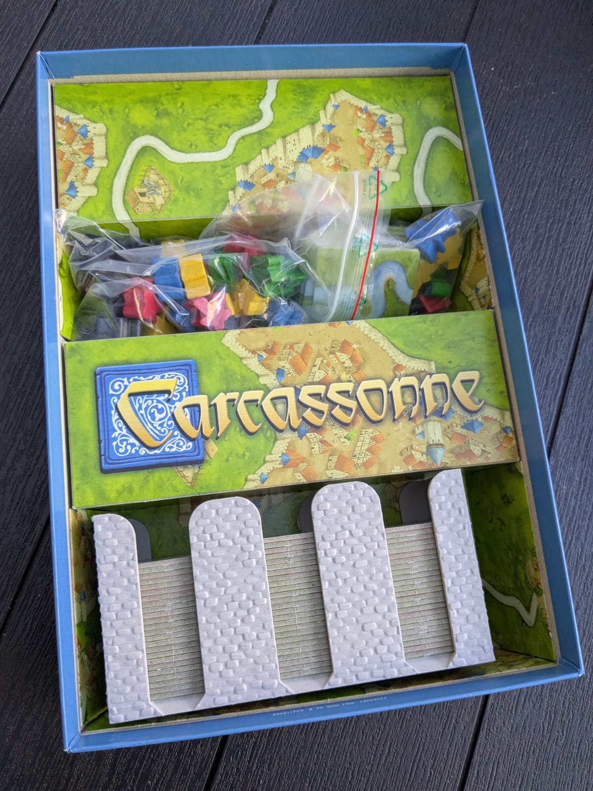 Organizador de fichas para Carcassonne