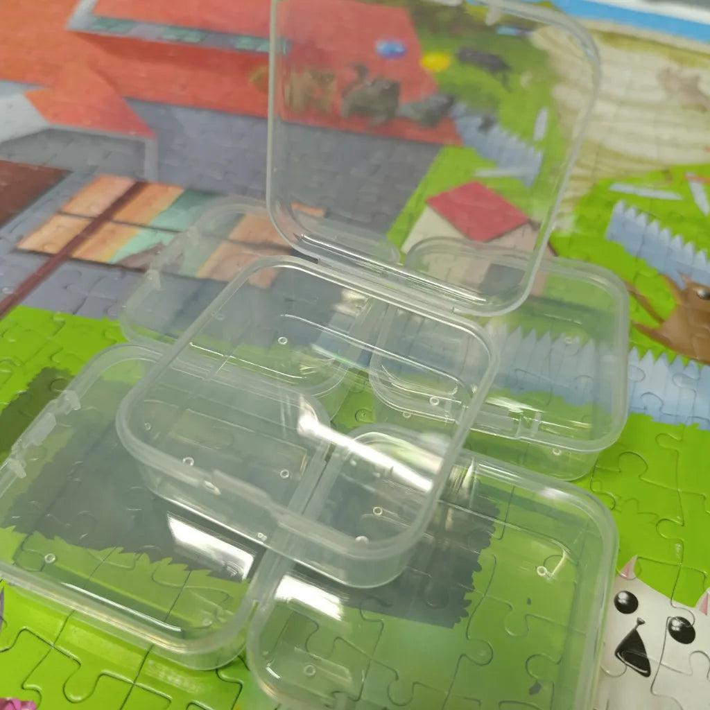 Almacenamiento de Plástico Transparente con Tapa Articulada